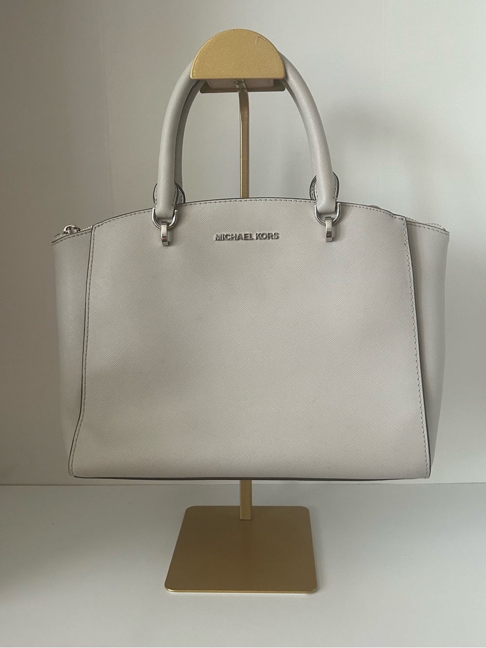 Michael Kors Light Gray Satchel